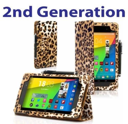 Nexus 7 2nd Gen Stand Case Cover - Leopard